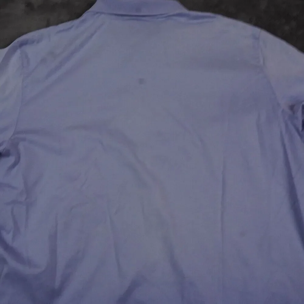 Vintage Polo Golf Ralph Lauren Shirt Mens Large‎ Blue Pima Cotton 2 Pony Logos